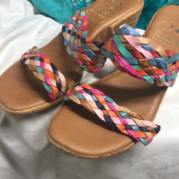 Made in Italy Italian shoemakers wedge sandals 6.5 Tina - Picture 4 of 10